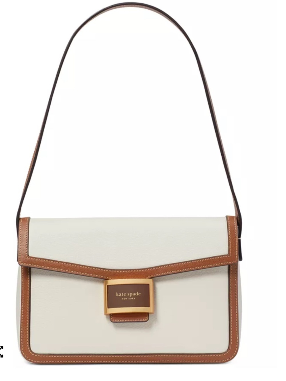 NWOT Katy Colorblocked Textured Leather Medium Shoulder Bag | One Size